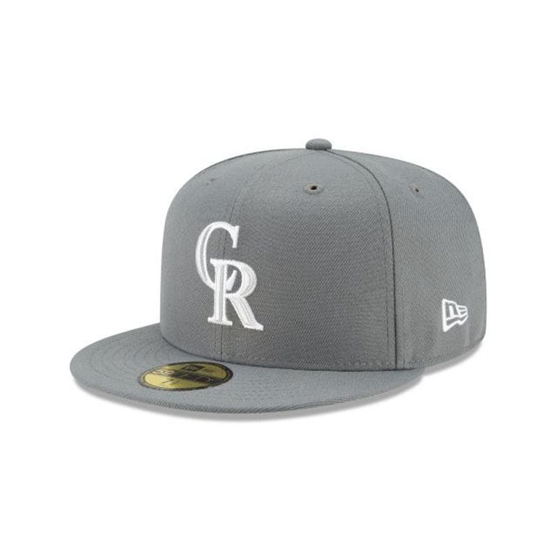 MLB Colorado Rockies Floral Undervisor 59Fifty Fitted (VFN6295) - Grey New Era Caps